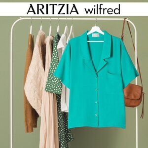 ARITZIA Wilfred Free - Shawna Turquoise Blouse - Size M